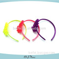 Fancy Factory Price Big Colorful Flower Pearl Ribbon Bow Hair Band